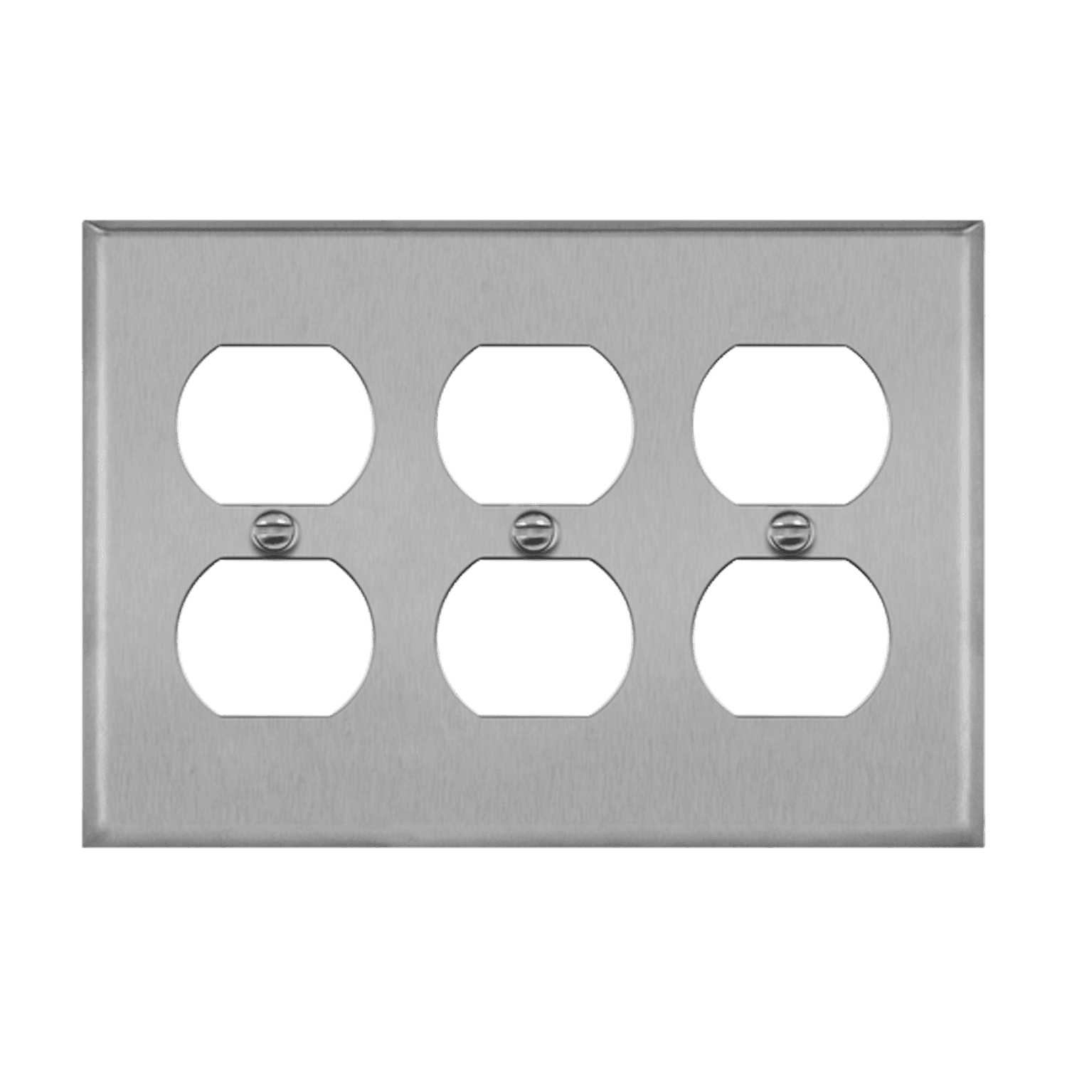 3-Gang Duplex Wall Plate | Stainless Steel