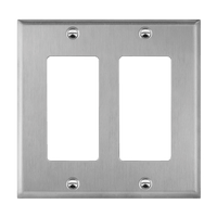 2-Gang Decorator Wall Plate | Stainless Steel