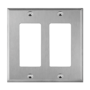 2-Gang Decorator Wall Plate | Stainless Steel
