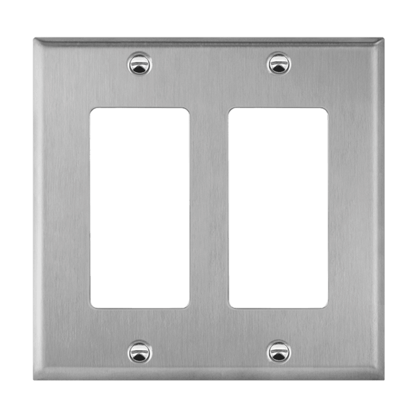 2-Gang Decorator Wall Plate | Stainless Steel