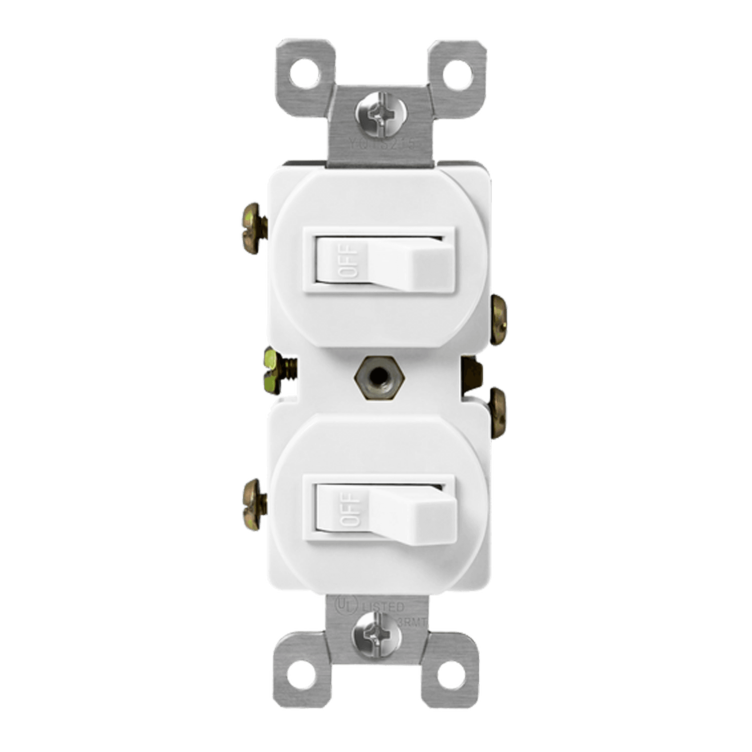 15 Amp 2-Gang Toggle Switch | 120VAC | Commercial Grade | Enerlites 82150