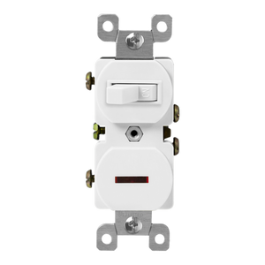 Combination 15A Switch/Pilot Light, Single Pole | Commercial Grade