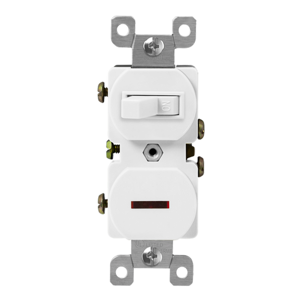 Combination 15A Switch/Pilot Light, Single Pole | Commercial Grade