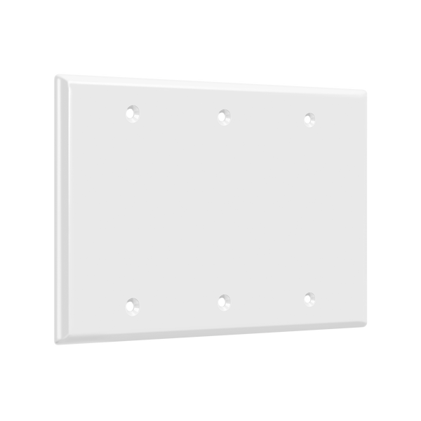 3-Gang Blank Wall Plate | Residential Grade