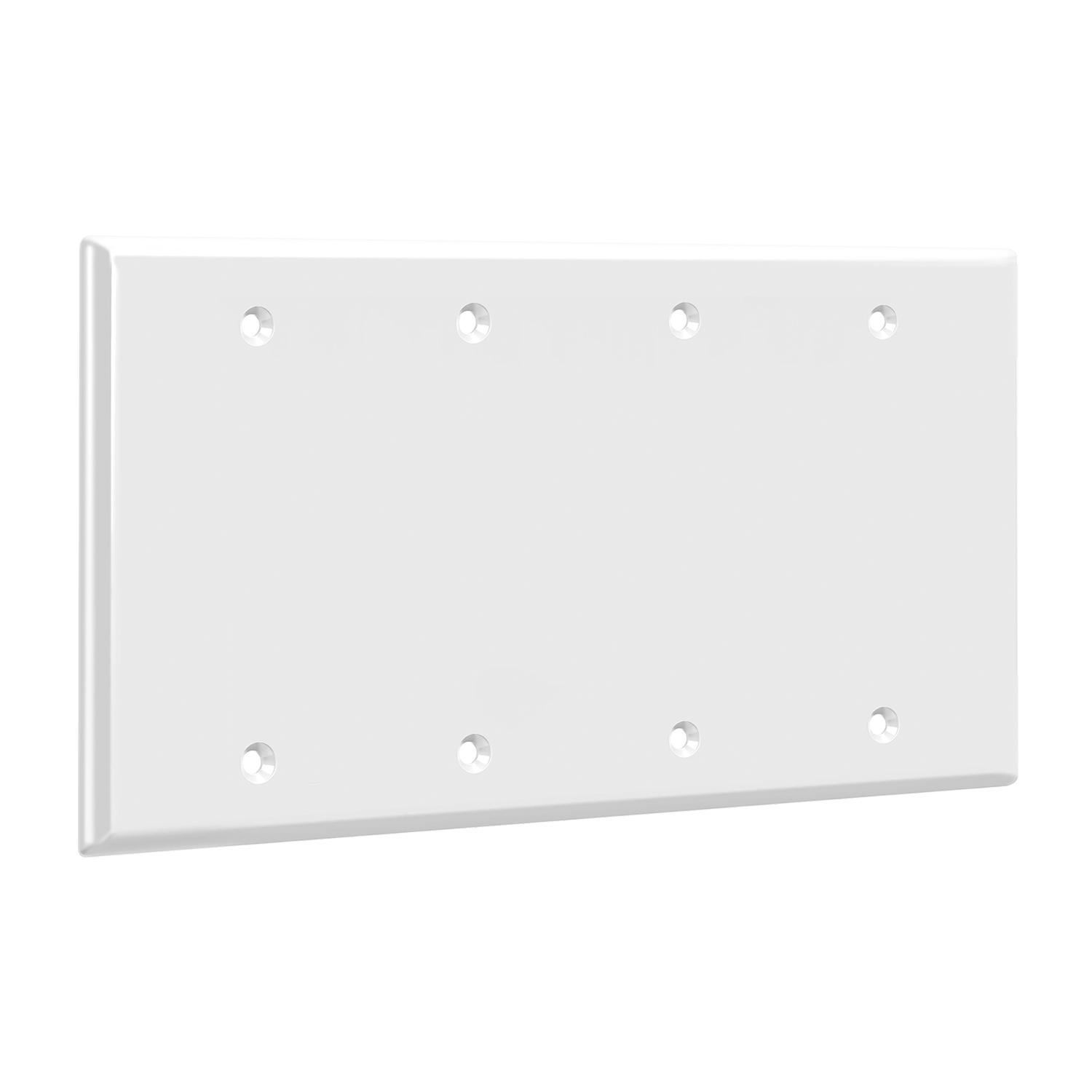 4-Gang Blank Wall Plate | Standard Size | Residential Grade | Enerlites 8804