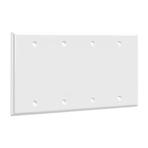 4-Gang Blank Wall Plate | Residential Grade