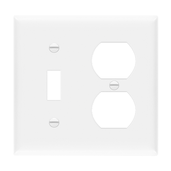 2-Gang Combo Wall Plate | Toggle/Duplex | Residential Grade