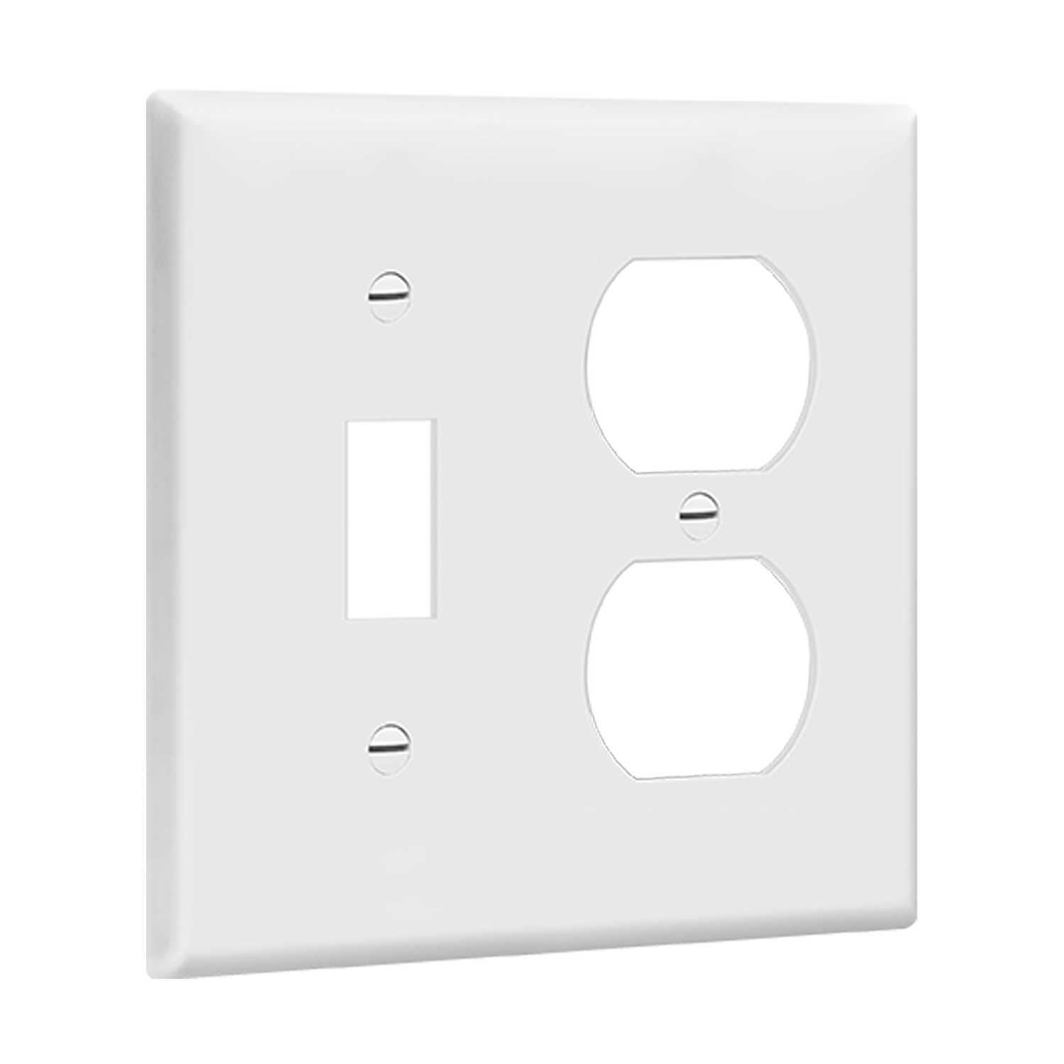 2-Gang Combo Wall Plate Toggle/Duplex Receptacle | Standard Size | Residential Grade | Enerlites 881121