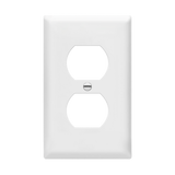 1-Gang Duplex Wall Plate | Standard Size | Residential Grade | Enerlite 8821