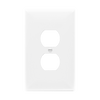 1-Gang Duplex Wall Plate | Over-Sized | White | Residential Grade