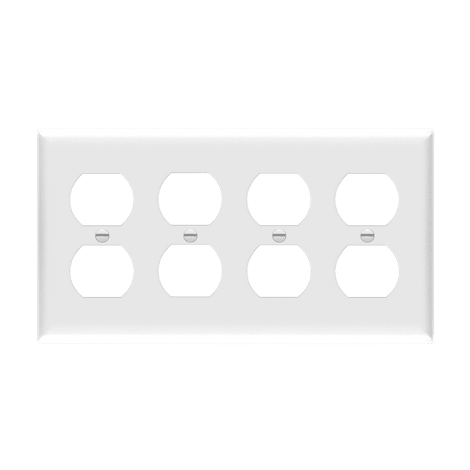 4-Gang Duplex Wall Plate | Mid-Size | Residential Grade | Enerlites 8824M