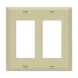 ENERLITES 8832M two-gang Decorator/GFCI wall plate, durable polycarbonate thermoplastic, impact resistant, heat and fade resistant, UL94 V2 flammability rated, smooth easy-to-clean finish.