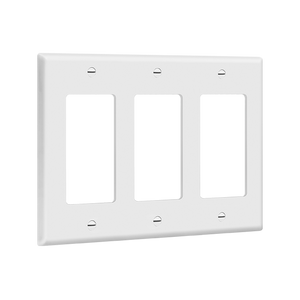 Residential Grade, Decorator/Gfci Standard Wall Plate, 3-Gang