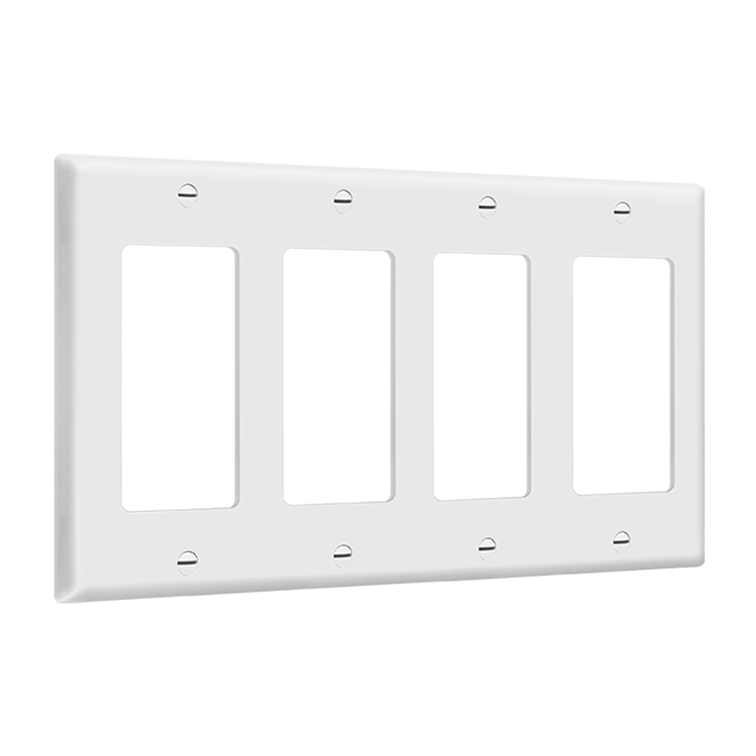 4-Gang Decorator Wall Plate | Standard Size | Residential Grade | Enerlites 8834