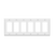 Residential Grade, Decorator/Gfci Standard Wall Plate, 6-Gang, White