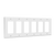 Residential Grade, Decorator/Gfci Standard Wall Plate, 6-Gang, White