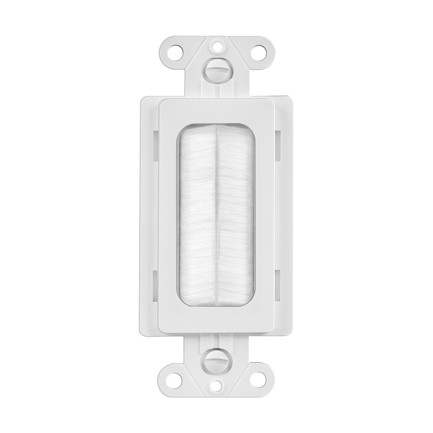 1-Gang Multimedia Bristled Pass-Through Decorative Adapter | Enerlites 8891