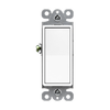 3-Way Decorator Light Switch, 15 Amp, Residential Grade, 120-277V – Modern white rocker design