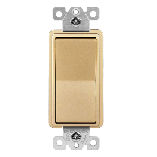 15 Amp 1-Gang 4-Way Decorator Switch | Elite Series | 120/277V | Side & Back Wiring