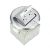 6" Round Pop-up Floor Box with 20 Amp Tamper-Weather Resistant Decorator Receptacle