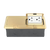 Pop-up Rectangular Floor Box Assembly with Dual 20A Tamper-Weather-Resistant Decorator Receptacles