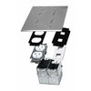 2-Gang Floor Box with 20 Amp Tamper & Weather Resistant Receptacle | 2 port Datacom Module