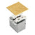 2-Gang Floor Box with 20 Amp Tamper & Weather Resistant Receptacle | 2 port Datacom Module