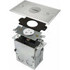 1-Gang Floor Box with 20 Amp Tamper-Weather Resistant Single Receptacle