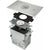One-Gang Brass Floor Box Assembly with 20A Tamper-Weather Resistant Single Receptacle
