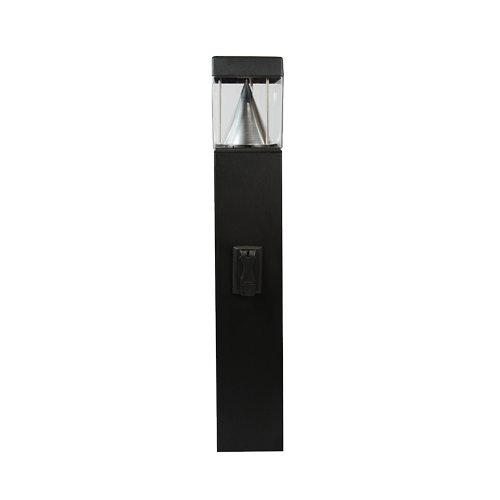 EasyLED Square Bollard with LED Cone Reflector - Wide Beam Spread