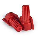 Bulk bag of 500 winged red wire connectors, UL listed twist-on caps for electrical wiring