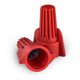 Bulk bag of 500 winged red wire connectors, UL listed twist-on caps for electrical wiring