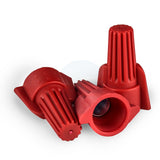 Bulk bag of 500 winged red wire connectors, UL listed twist-on caps for electrical wiring