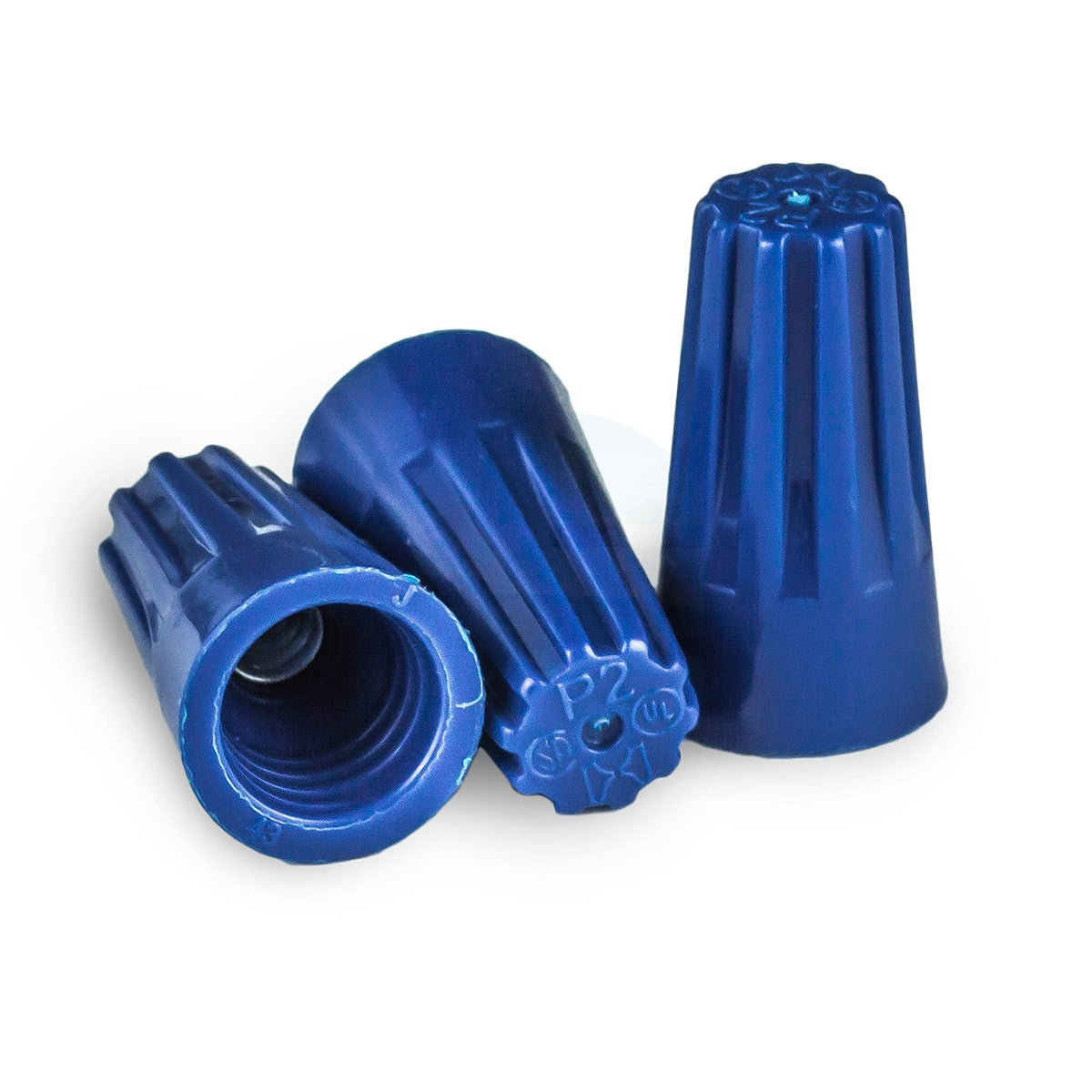 Bag of 500 small blue wire connectors, UL listed twist-on caps for low-voltage residential, commercial, and automotive wiring