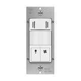 ENERLITES DWHOS dual-load wall switch with 180° PIR motion sensor and humidity-controlled fan