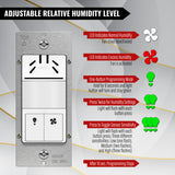 ENERLITES DWHOS dual-load wall switch with 180° PIR motion sensor and humidity-controlled fan