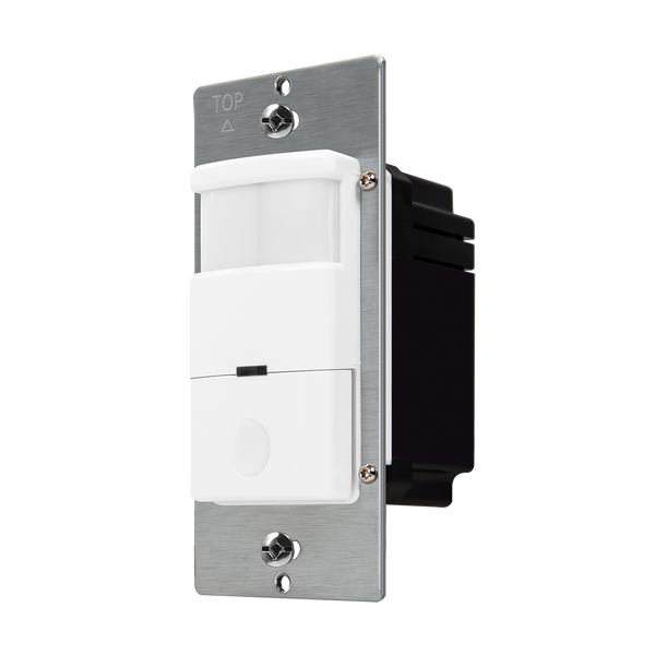 180° PIR Occupancy/Vacancy Motion Sensor Wall Switch, Secured Ground Wire Required, Single Pole