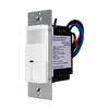 180° PIR Occupancy/Vacancy Motion Sensor Wall Switch with Dual Relay, Single Pole