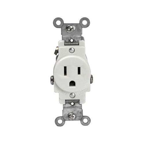 15 Amp Single Receptacle | 125V | 5-15R | Commercial Grade | Enerlites 61150