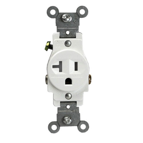 20 Amp Single Receptacle | Tamper Resistant | 125V | Commercial Grade