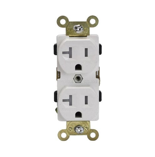 20 Amp Duplex Receptacle | Tamper Resistant | 125V | Industrial Grade