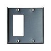 2-Gang Combo Wall Plate | Blank/Decorator | Stainless Steel