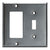 2-Gang Combo Wall Plate | Decorator/Toggle | Stainless Steel