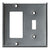 2-Gang Combo Wall Plate | Decorator/Toggle | Stainless Steel