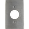 1-Gang Single Receptacle Plate, 1.620" Dia. Hole, Stainless Steel | Commercial Grade