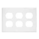Enerlites 8823M three-gang mid-size duplex receptacle wall plate