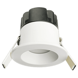 Regulus 2 inch round regressed slim LED downlight in white finish with frosted diffuser