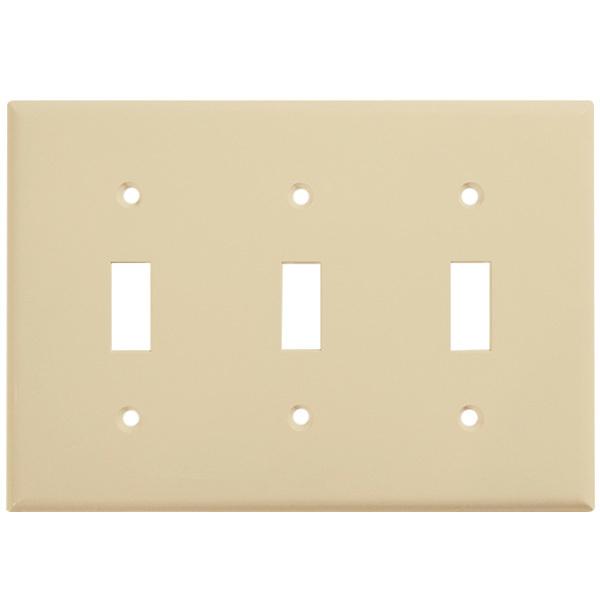 3-Gang Toggle Switch Wall Plate | Standard Size | Residential Grade | Enerlites 8813