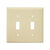 2-Gang Toggle Switch Wall Plate | Mid-Size | Residential Grade