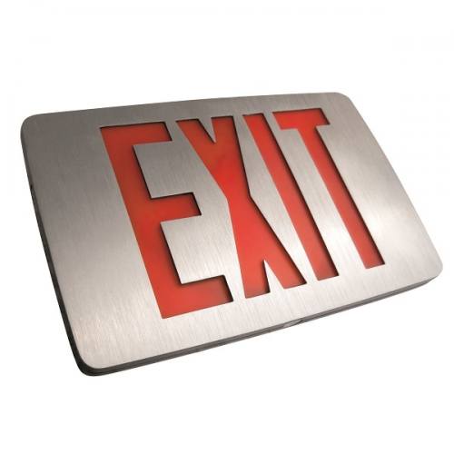 LED Exit Sign Thin Die-Cast Aluminum | Single Face